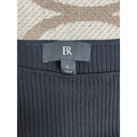 Banana Republic BR ribbed black flare button cuff sleeve sweater, size large - Picture 3 of 11